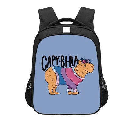 Kawaii Capybara Print Backpack Women Men Don't Worry Be Capy Children Student School Bags Laptop Kindergarten Rucksack Gift