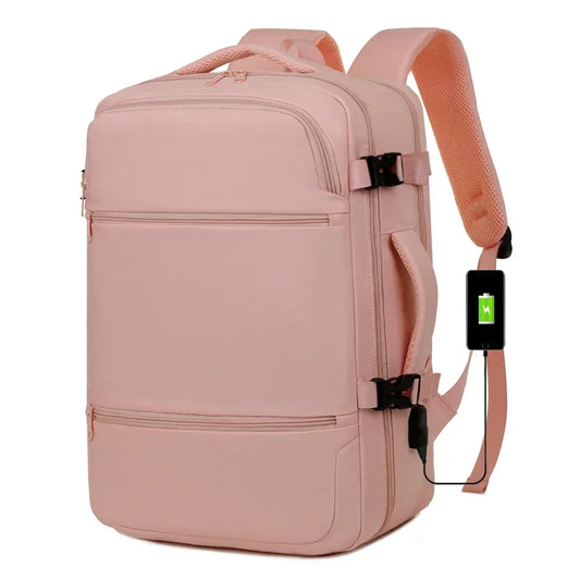 Travel Backpack Cabin Laptop Backpacks Pink Unisex Men Women School Bags