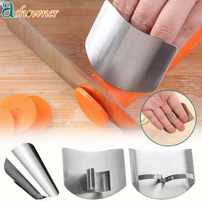 Stainless Steel Finger Protector Anti-cut Finger Guard Safe Vegetable Cutting Hand Protecter Kitchen Gadgets Kitchen Accessories