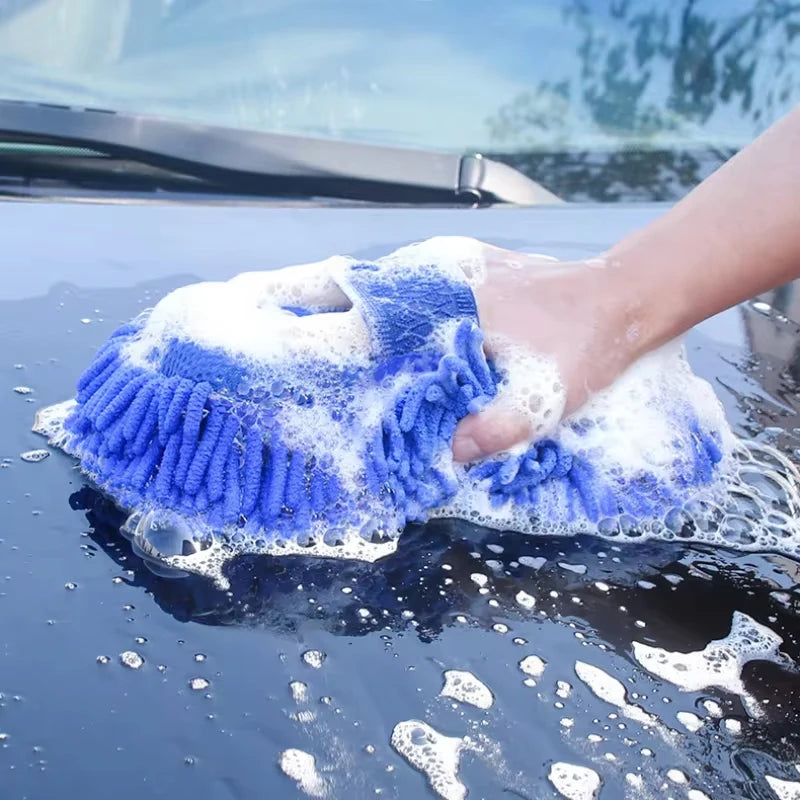 Car Wash Microfiber Chenille Car Wash Sponge Care Washing Brush Pad Washing Towel Auto Gloves Styling Accessories Gadget