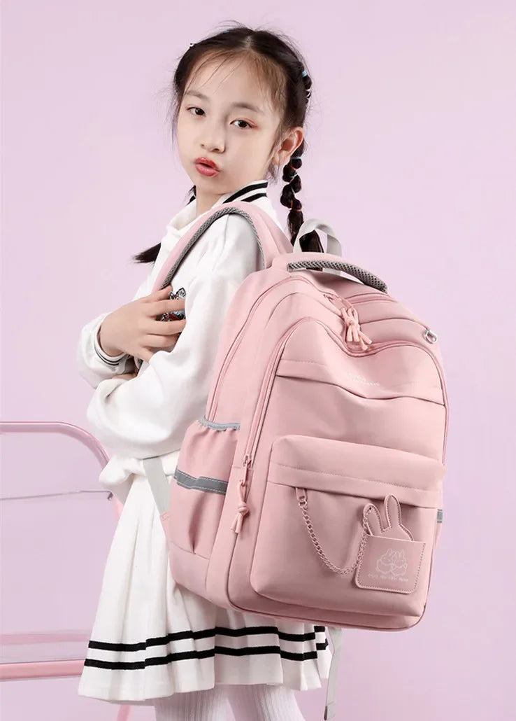 elementary school student girl bag cute school backpack children pink bookbag primary school satchel kid large capacity backpack