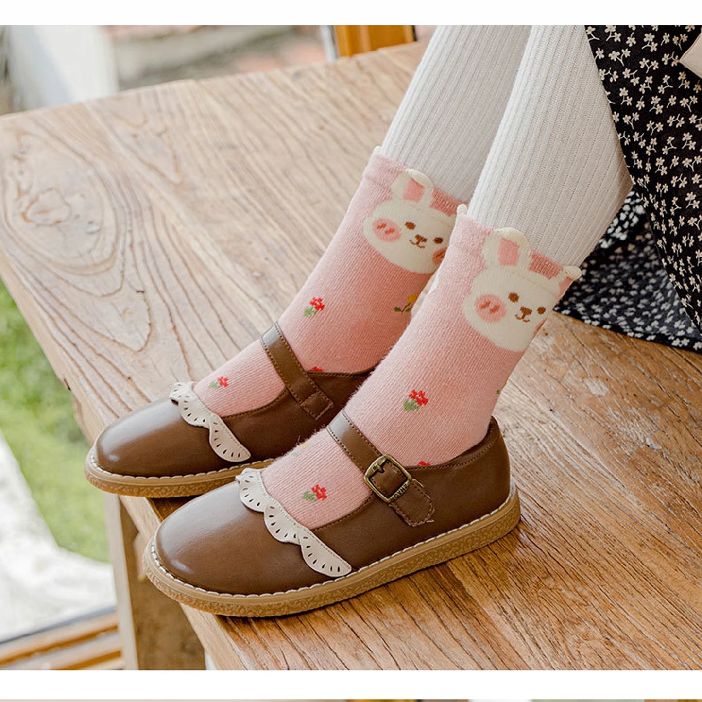 5 Pairs Children's Socks Cotton Non-slip Socks Floor Socks Cartoon Flowers Baby Socks Toddler Boy Girl Socks Kids Socks 0-12 Ys