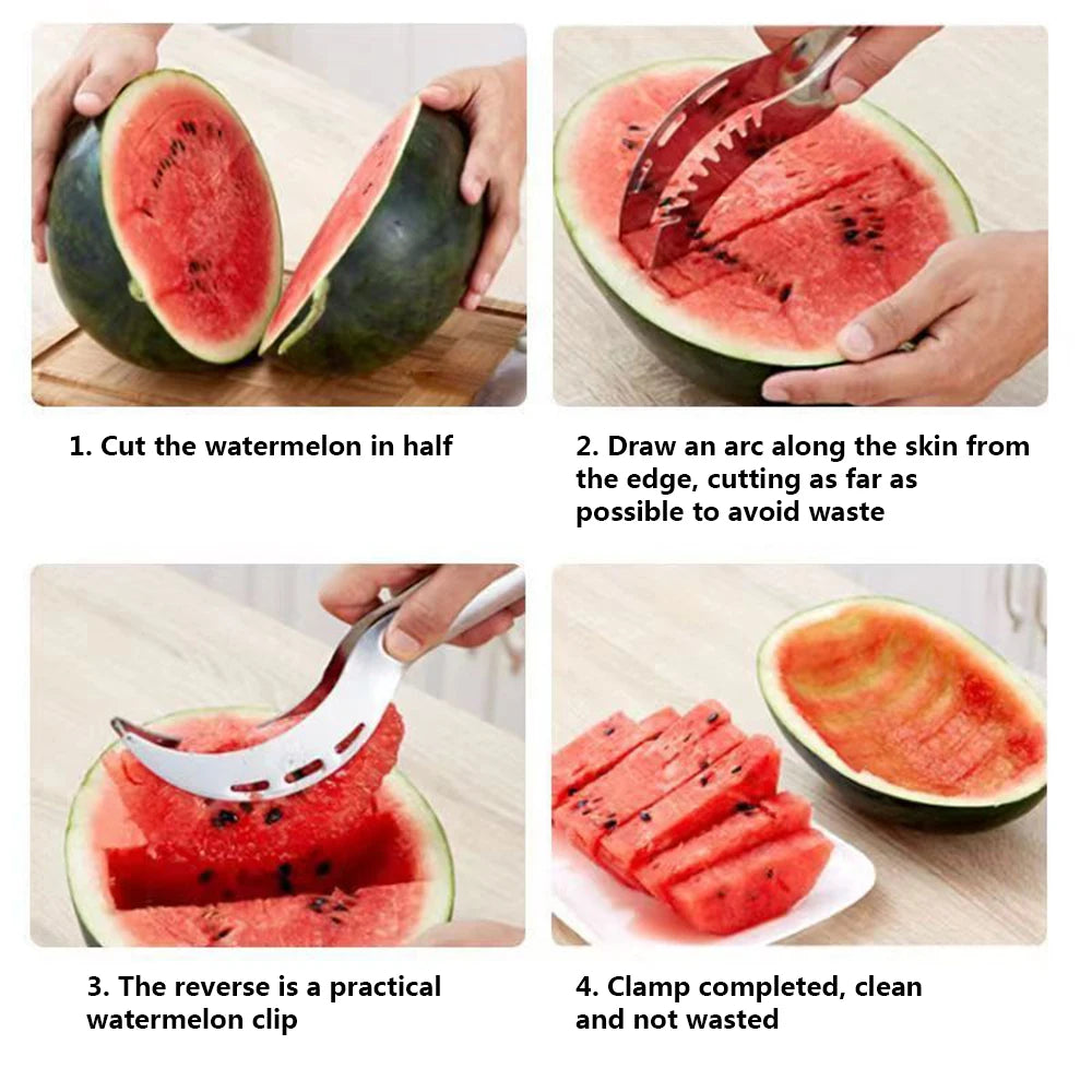 Stainless Steel Windmill Watermelon Cutter Artifact Salad Fruit Slicer Cutter Tool Watermelon Digger Kitchen Accessories Gadgets