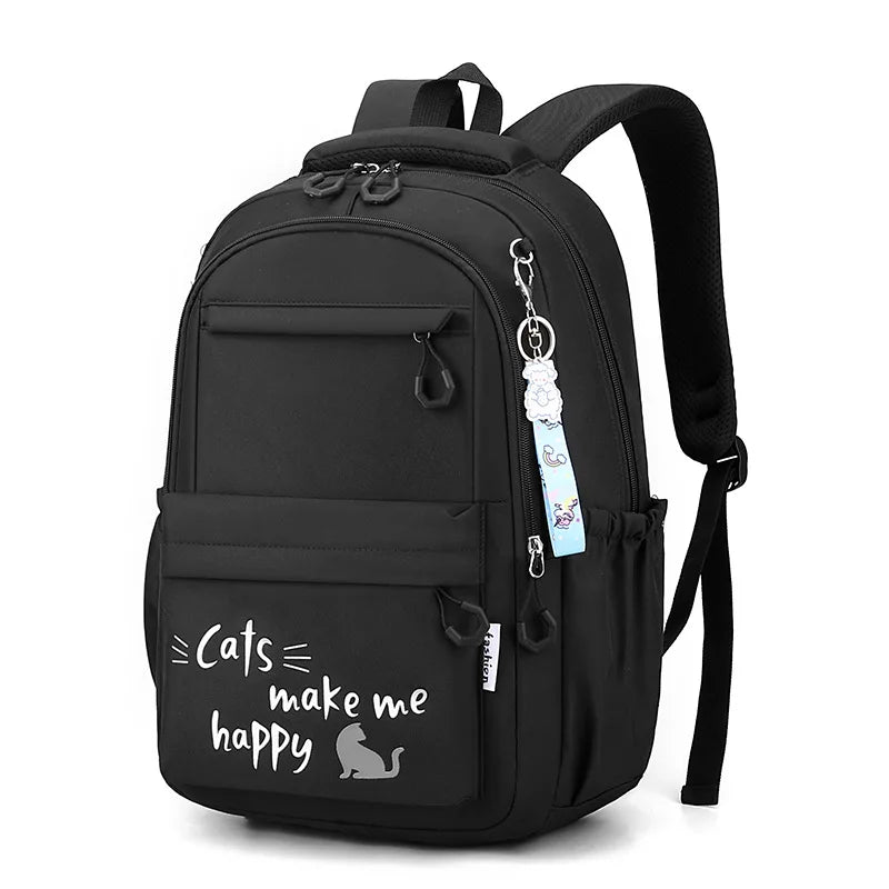 Fengdong Kawaii school Backpack for Girls cute School Bags Waterproof bookbag Teens College Student Large Travel Shoulder Bag