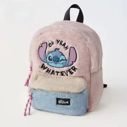 Disney Cartoon New Stitch Plush Children's Backpack Mini School Bag Cute Shoulder Bag for Boys and Girls Fashionable Backpack