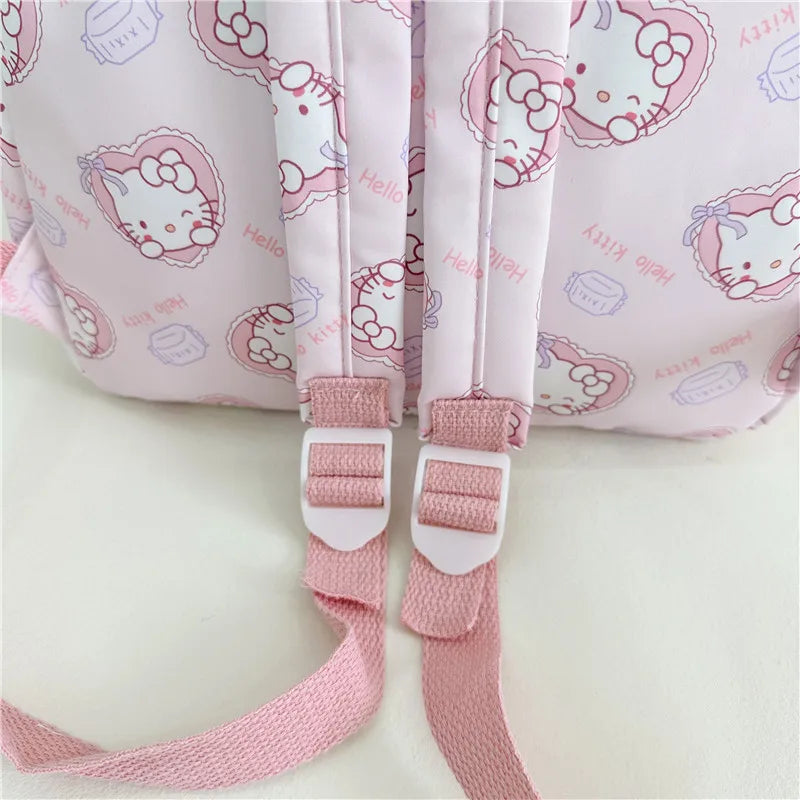 Sanrioed Anime Hello Kitty Cinnamoroll My Melody Kuromi Cute Kid Backpack Kawaii Cartoon Leather Mini School Bag Holiday Gift