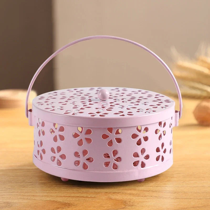 Portable Mosquito Coil Tray Holder Home Insect Repellent Anti-fire Sandalwood Incense Burner Box Anti-Mosquito Supplies