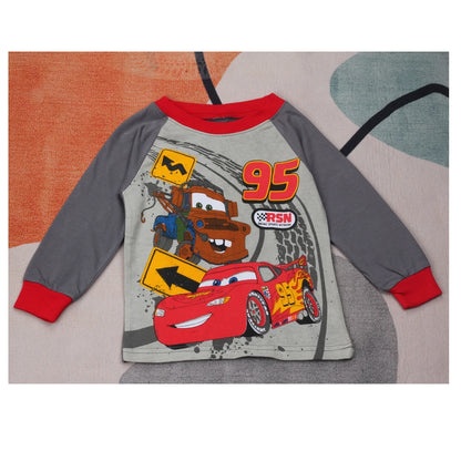 New Spring Autumn Children's Clothing Sets Boys 95 Cars McQueen Cartoon Sleepwear Clothes Kids Pajamas Set Baby Cotton Pyjamas