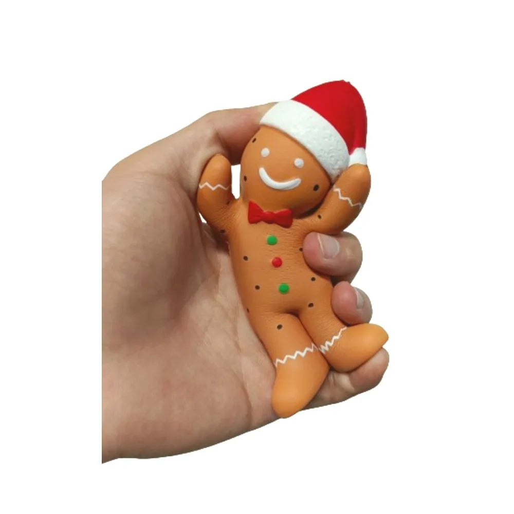 Squishy Cute Christmas Gingerbread Squeeze Stress Relief Toy Christmas Gifts Party Decoration Fidget Toys for Kids Girl Gift