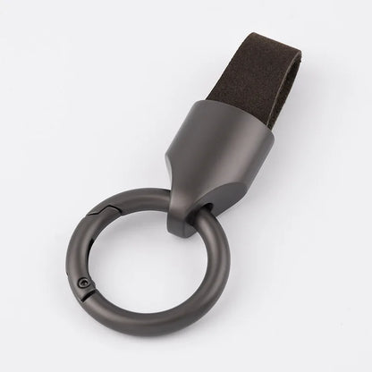 Fashion Durable Leather Car Key Ring Keychain Holder Accessories Suitable for Most Car Keys Keyholes Larger Than 1.2cm/0.47in