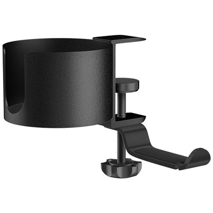 2 in 1 360° Rotation Headphone Holder With Cup Rack Adjustable Under Desk Clamp Table Side Drink Hanger for Home Offices NEW2024