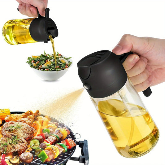 16 Oz Kitchen Oil Dispenser Bottle - Oil Sprayer - 470ml Olive Oil Bottle - Oil Sprayer for Cooking, Kitchen, Salad, BBQ