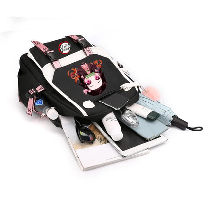 3Pcs/set Anime Kamado Nezuko Demon Slayer Backpacks for Girls School Bag Teenager Student Canvas Laptop Back Pack Women Rucksack