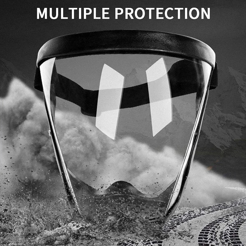 Transparent Full Faceshield Reusable Dustproof Anti-fog Mask HD Safety Glasses Kitchen Protection Anti-splash Mask With Filters