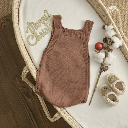 ma&baby 1-18M Christmas Baby Boy Girl Romper Newborn Infant Sleeveless Tree Santa Embroidery Knit Overall Jumpsuit Xmas Costumes