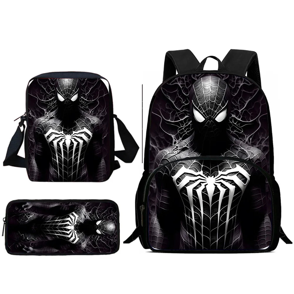 3Pcs Set anime Spiders-man Child Backpacks Shoulder Bag Pencil Case Pupil Large Capacity School Bags for Boys Girls Best Gift