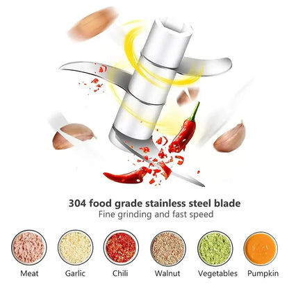 Mini Wireless Electric Garlic Crusher 100ml/250ml Portable Chopper USB Charging Ginger Chili Vegetable Masher Machine Kitchen