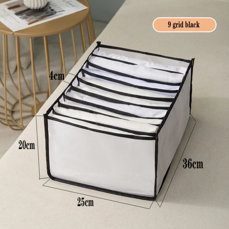 Organizer Panties Socks Storage Boxes Wardrobe Pants Clothes Underwear Drawers jeans Clothes Separator Bra Folding Divider