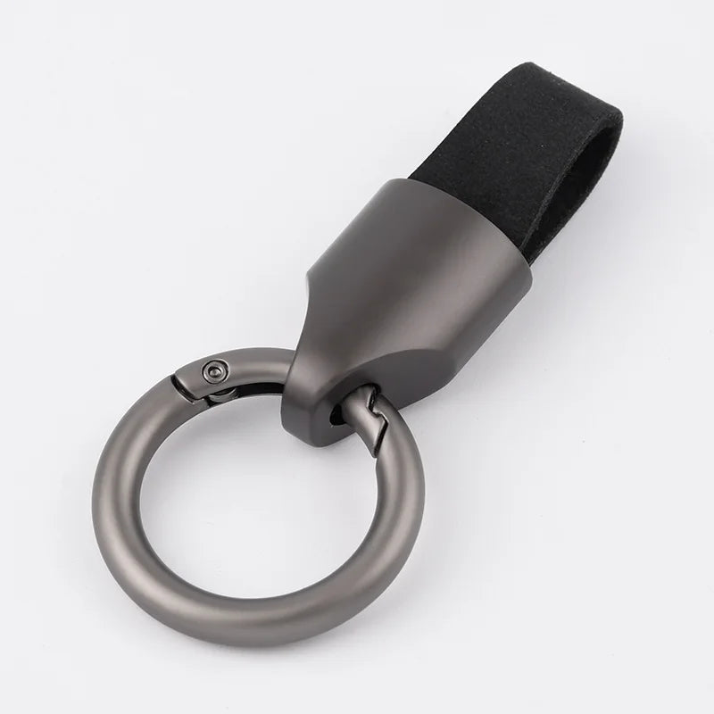 Fashion Durable Leather Car Key Ring Keychain Holder Accessories Suitable for Most Car Keys Keyholes Larger Than 1.2cm/0.47in