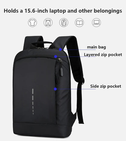 Men's Waterproof Backpack Ultra Lightweight Back Bag for Men Backpack Book Bag Men's Stylish Backpack 15.6" Notebook Backpack