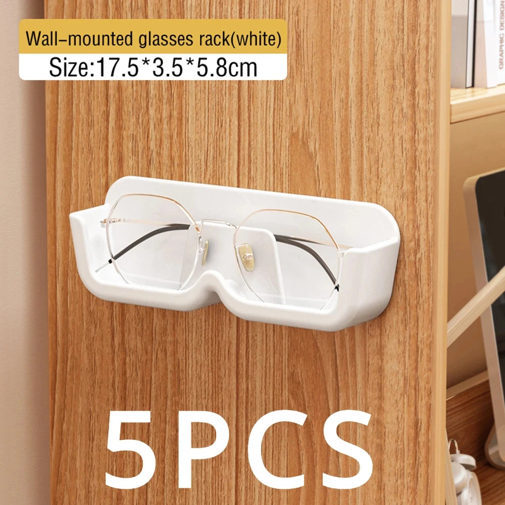 Glasses Display Cabinet Sunglasses Storage Box Wall Mounted Perforated Free Sunglasses Storage Glasses Rack Home Tidying