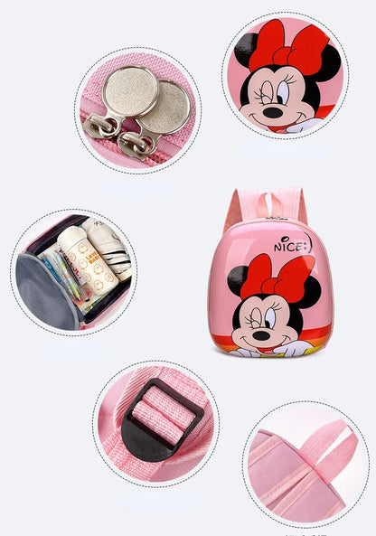 Disney New Cartoon Backpack Mickey Mouse Frozen Kids Cute Hard Shell Waterproof High Capacity School Bag Girl Gift