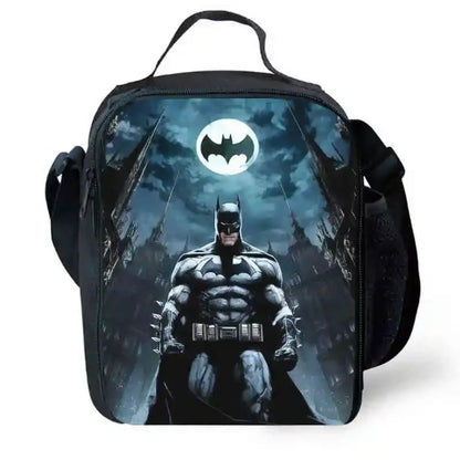 Cartoon Super Hero B-BatmanS Child School Backpack,Lunch Bags,Pencil Bags For Kindergarten,Best Gift For Boys and Girls