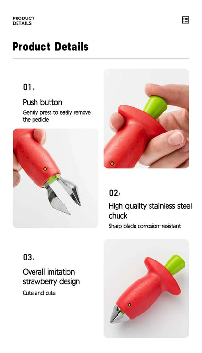 Strawberry Huller Pineapple Cutters Novel Tomato Stalks Remover Fruit Core Remover Strawberry Leaf Cleaner Kitchen Gadgets