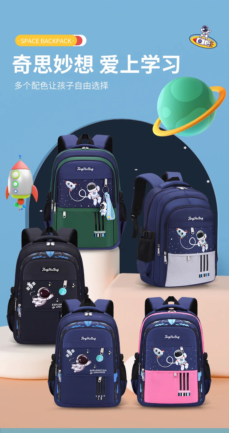 New CHILDREN'S Shoulder Bag Elementary School Students Schoolbag Boys One, Two, Three, Four, Five, Six Years Old 6-12 Years Old