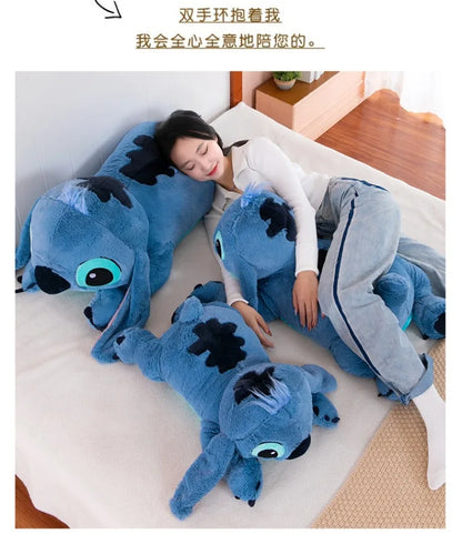 Puppy Stitch Doll Blue Stitch Plush Long Pillow Toys Girl Sleeping Leg Clamping Plushies Doll Children's Birthday Pillow Gift