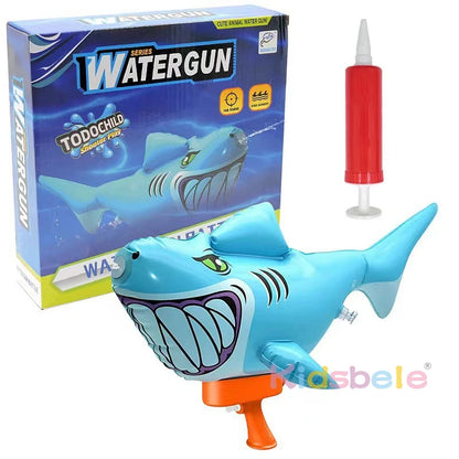 SharkWater Squirter Gun For Kid Super Water Blaster Soaker Summer Handheld Large Capacity Long Range Press Inflatable Water Toys