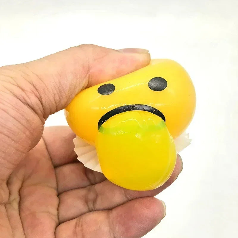 30PCS New Vomit Egg Yolk Brother Jun Lazy Egg Egg Will Vomit Stress Relieving Tool Stress Relieving Ball Trick Pinch Toy