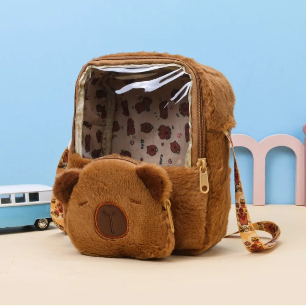 Shoulder Bag Capybara Plush Backpack Animals Students School Bag Couple