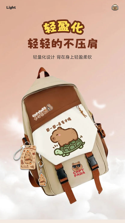 Kapibara school bag high-capacity primary school students junior high school girls good-looking teenagers backpack