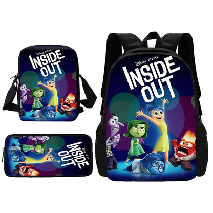 Cute Cartoon Inside Out 2 Child School Backpack With Shoulder Bag Pencil Bags School Bags for Boys Girls Best Gift