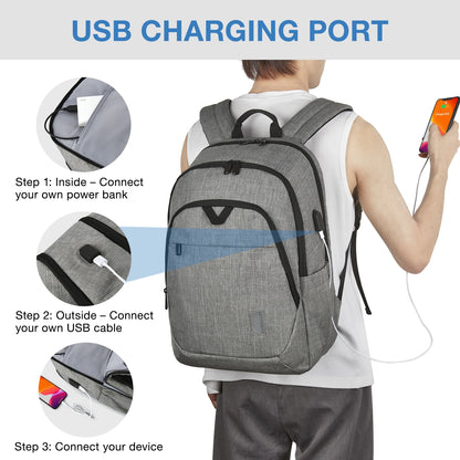 BAGSMART Backpacks for Women School Bag for girl 17.5''/15.6'' Notebook Travel Laptop Computer Backpack with USB Charging Port