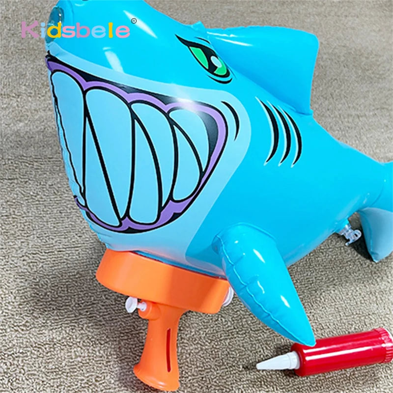 SharkWater Squirter Gun For Kid Super Water Blaster Soaker Summer Handheld Large Capacity Long Range Press Inflatable Water Toys