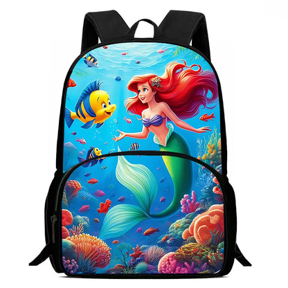 3Pcs Set Cute Princess Ariel Child Backpacks Shoulder Bag Pencil Case Pupil Large Capacity School Bags for Boys Girls Best Gift