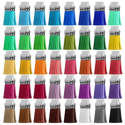 40pcs Leather Keychain Tassels Bulk for Crafts Keychains Supplies Acrylic Keychain Blanks Charms Earrings Bracelets and Jewelry