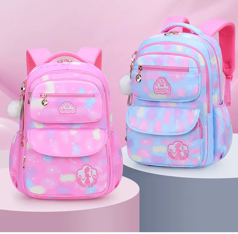 Girl Children Backpack School Bag Back Pack Pink For Kid Child Teenage Schoolbag Primary Kawaii Cute Waterproof Little Class Kit