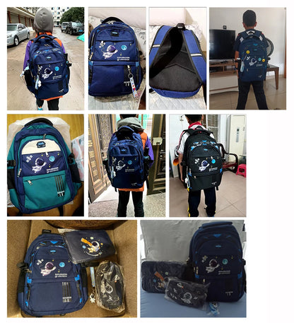 Astronaut Backpack Boy Elementary Student Bag Children New School Bags for Boys Kids Schoolbags Waterproof Book Bag mochilas