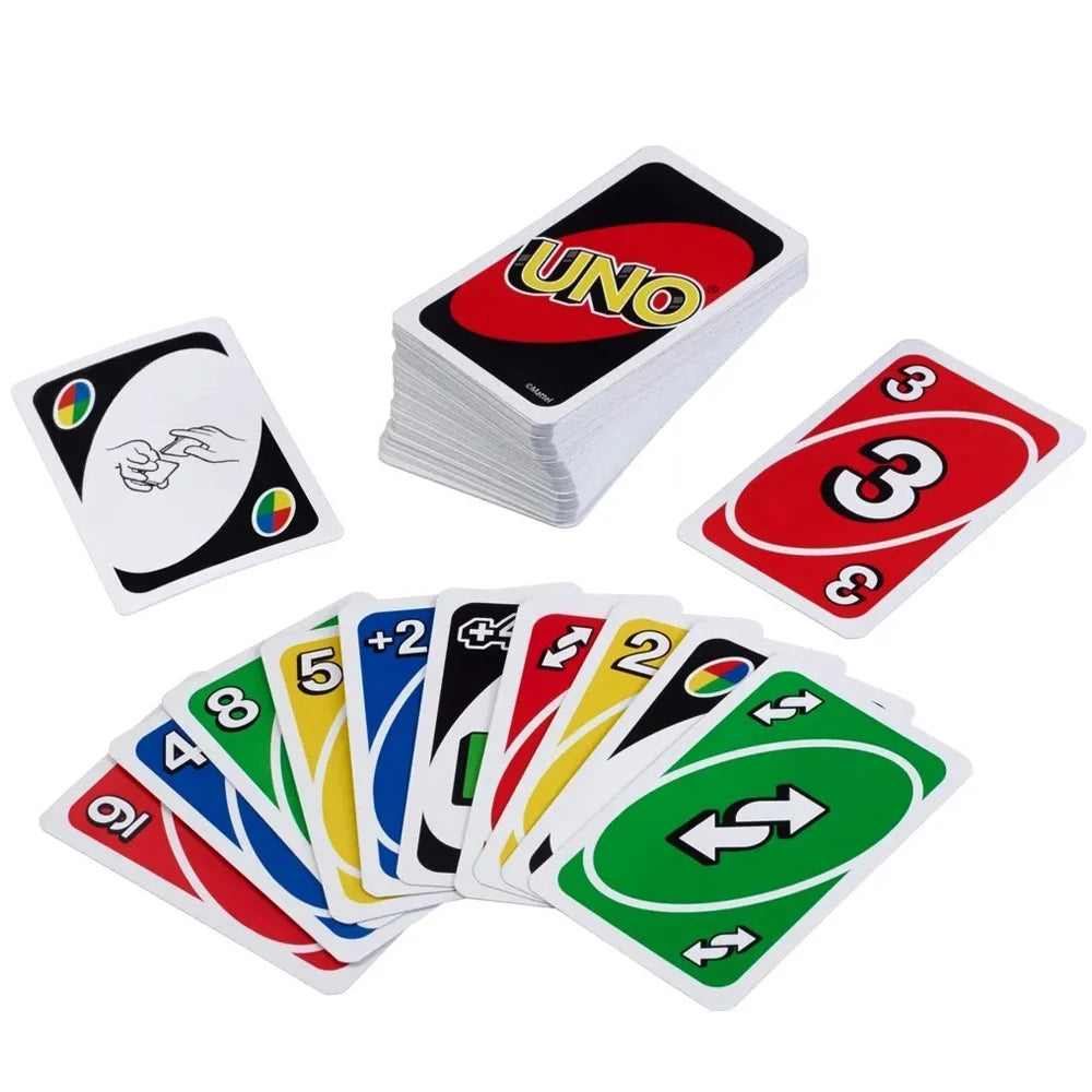 Mattel UNO Games Family Funny Entertainment Board Game Fun Playing Cards Kids Toys Gift Box uno Card Game