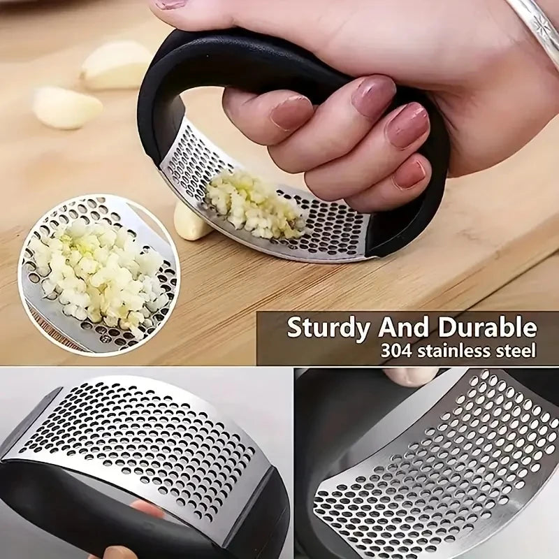 Garlic Press Stainless Steel Garlic Crusher Manual Garlic Ginger Rocker Crusher Kitchen Small Tool Accessories