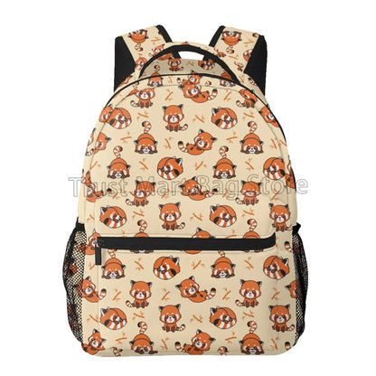 Cute Raccoon Pattern Travel Backpack for Boys Animal Laptop Backpacks Preschool Toddler Book Bags Large Waterproof School Bags