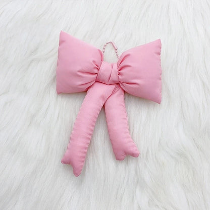 Bowknot Keychain Bag Pendant Soft Cotton Keyring Fashionable and Accessory for Backpack Handbag