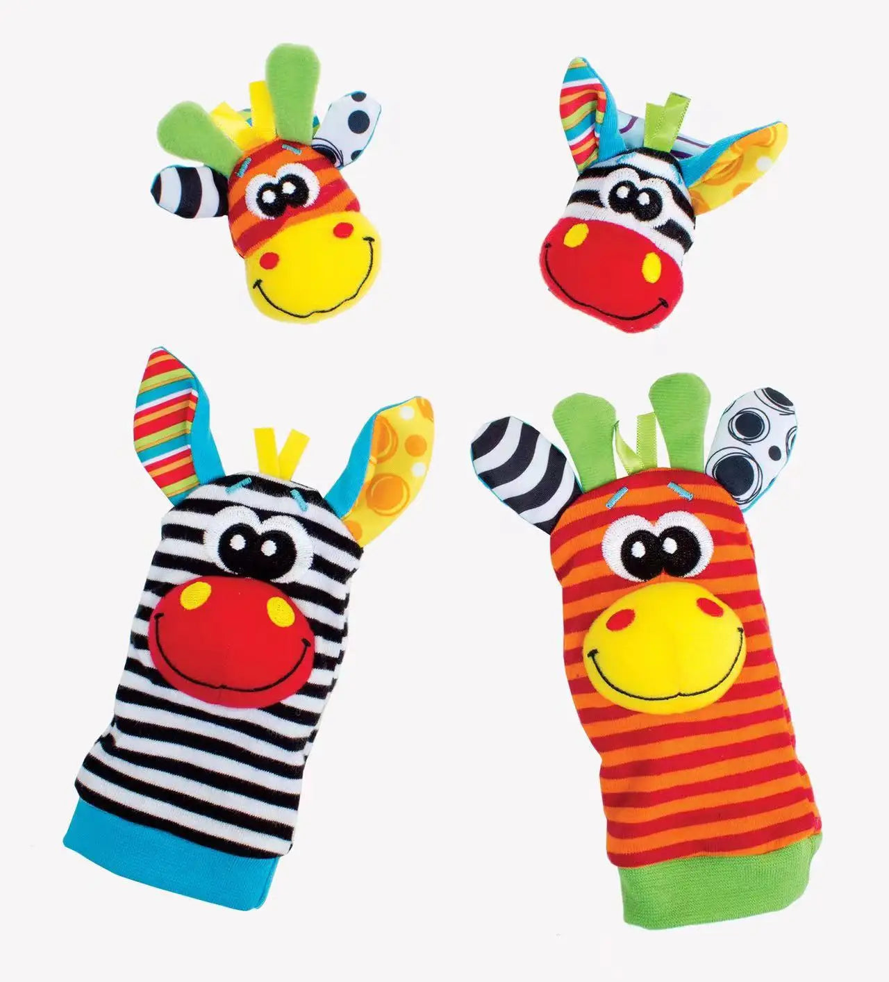 0-12 Months Baby Rattles Toys Animal Socks Wrist Strap +Rattle Baby Foot Socks Bug Wrist Strap Toddler Socks Pacifier Toys