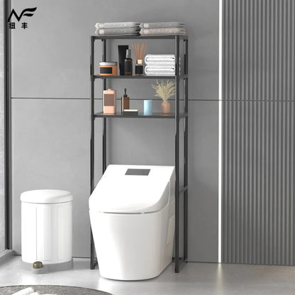 Bathroom Storage Rack Over The Toilet Shelf Multilayer Space Saver Organizer Multi-Functional Wall Hanging Toilet Storage Rack