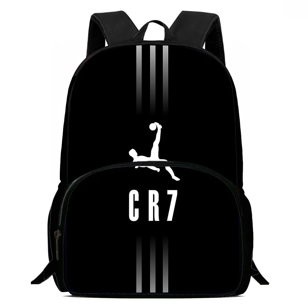 Cartoon C-CR7 Football-Stars Child Backpack,Shoulder Bags,Pencil Bags for 4-8 Years Old Anime School Bags for Boy Girl Best Gift