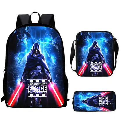 Cartoon S-Star-W-Wars Child School Backpack With Shoulder Bags Pencil Bags For Kindergarten,Best Gift For Boys and Girls