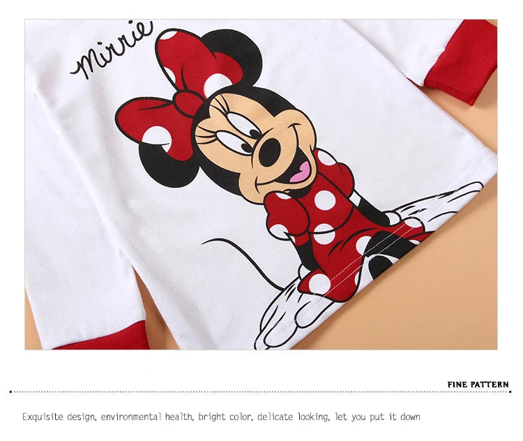 New Spring Autumn Children's Clothing Set Mickey Minnie girl boy Sleepwear Kids Pajamas Set Baby Girls Cotton Cartoon Pyjamas